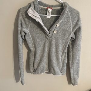 North Face Gray Pull Over Sweater XS
